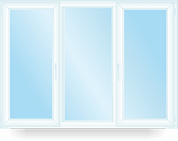 Трехстворчатое окно REHAU BRILLANT-Design